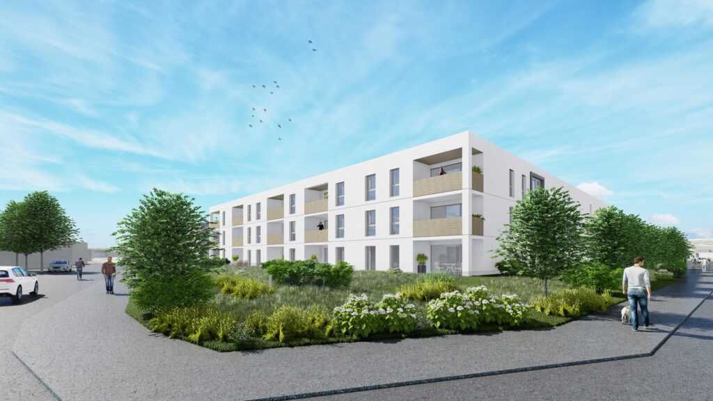 Weitere Ansicht Leerstraße von gegenüberliegender Straßenseite